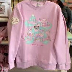 Pink Disney Parks X Stoney Clover Lane XS women’s “it’s a small world” crew